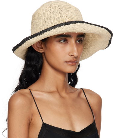 Шапка TOTEME TOTEME Paper Straw Beach Hat Бежово | 253-WSH0027-FB0489, 3