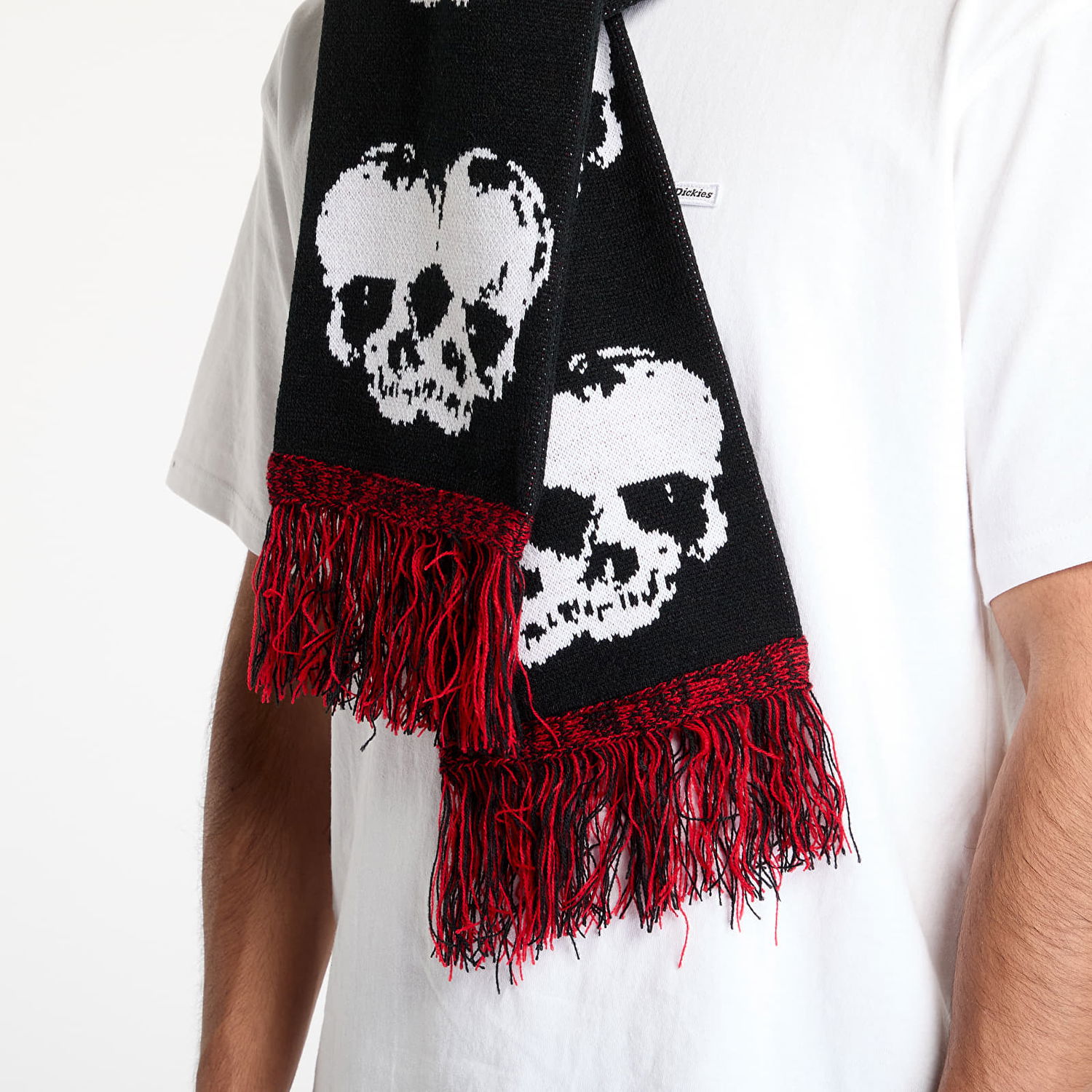 Шал Pleasures Skull Knit Scarf Черно | P24W057 BLACK, 1