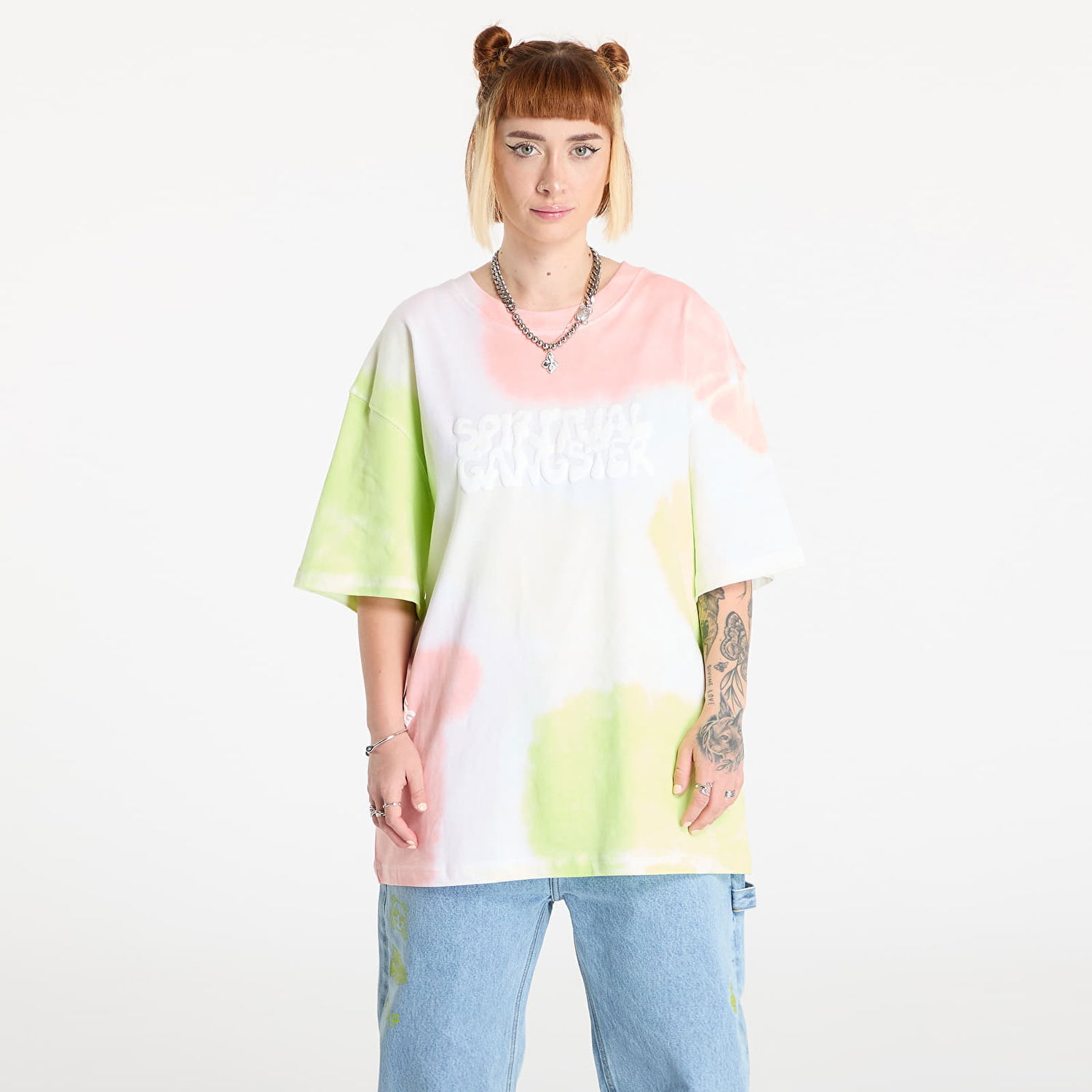 Тениска Footshop Spiritual Gangster Prism Lights Tie-Dye T-Shirt Многоцветен | FTSHP_384, 1
