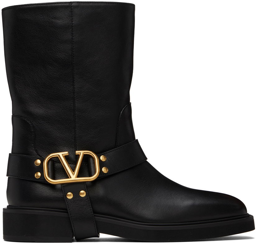 Облекло Valentino Valentino Garavani VLogo Signature Calfskin Boots Черно | 5W2S0JK6DSH