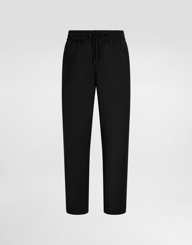 Панталони Dolce & Gabbana Dolce & Gabbana Structured Wool Canvas Trousers Черно | GP14UTFURK8N0000, 0