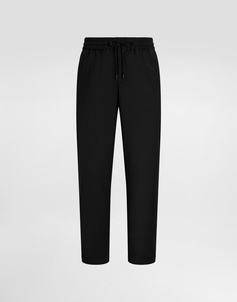Панталони Dolce & Gabbana Dolce & Gabbana Structured Wool Canvas Trousers Черно | GP14UTFURK8N0000