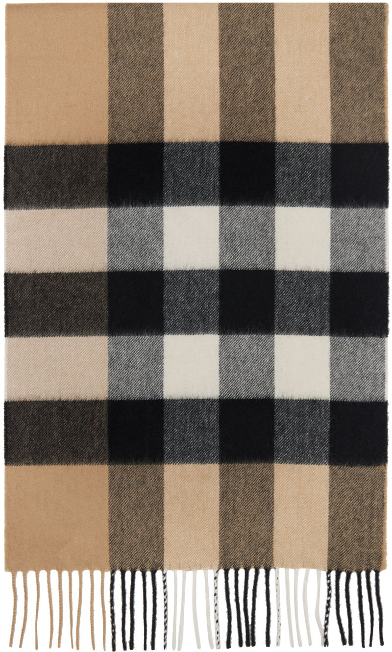 Шал Burberry Check Scarf Brown Кафяво | 8056851