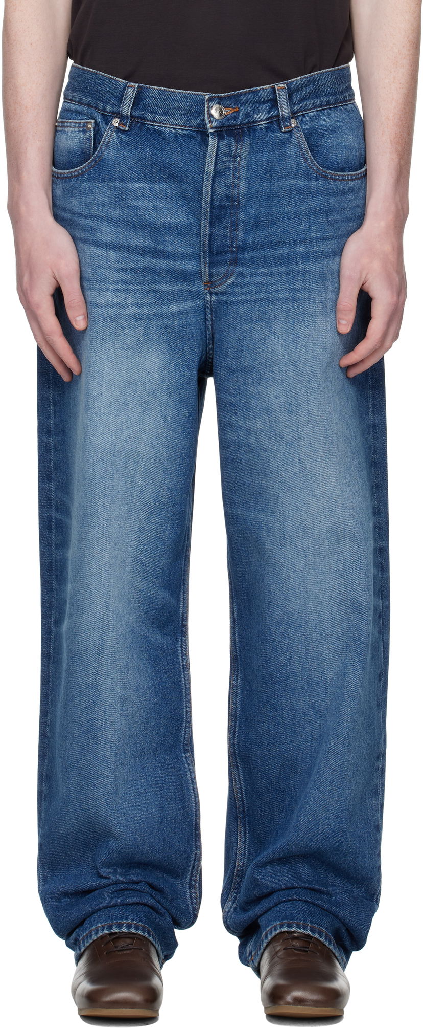 Дънки A.P.C. A.P.C. Solal Loose Fit Jeans Синьо | COHAD-M09238
