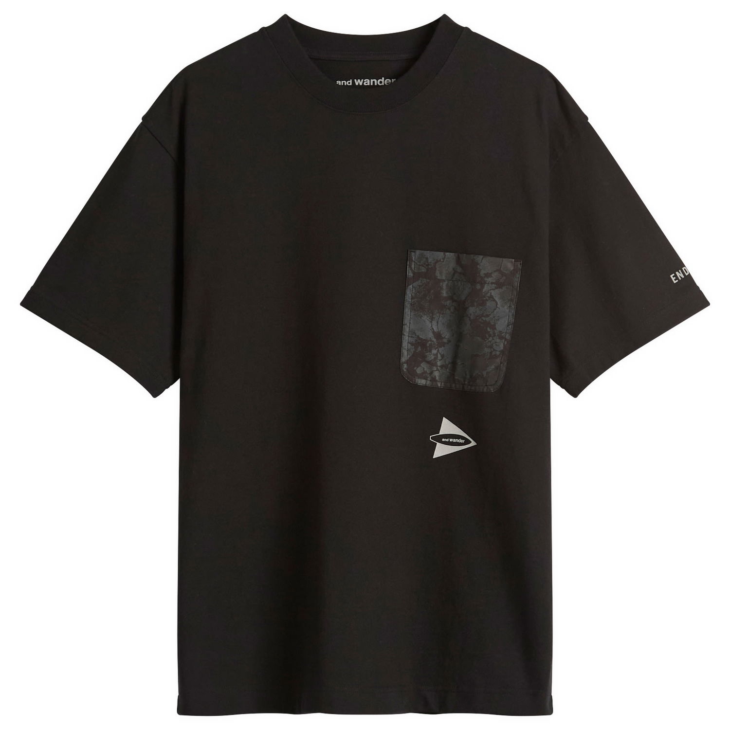 Тениска and wander and wander Print Pocket T-Shirt, Size Large Черно | 5745184526-010, 0