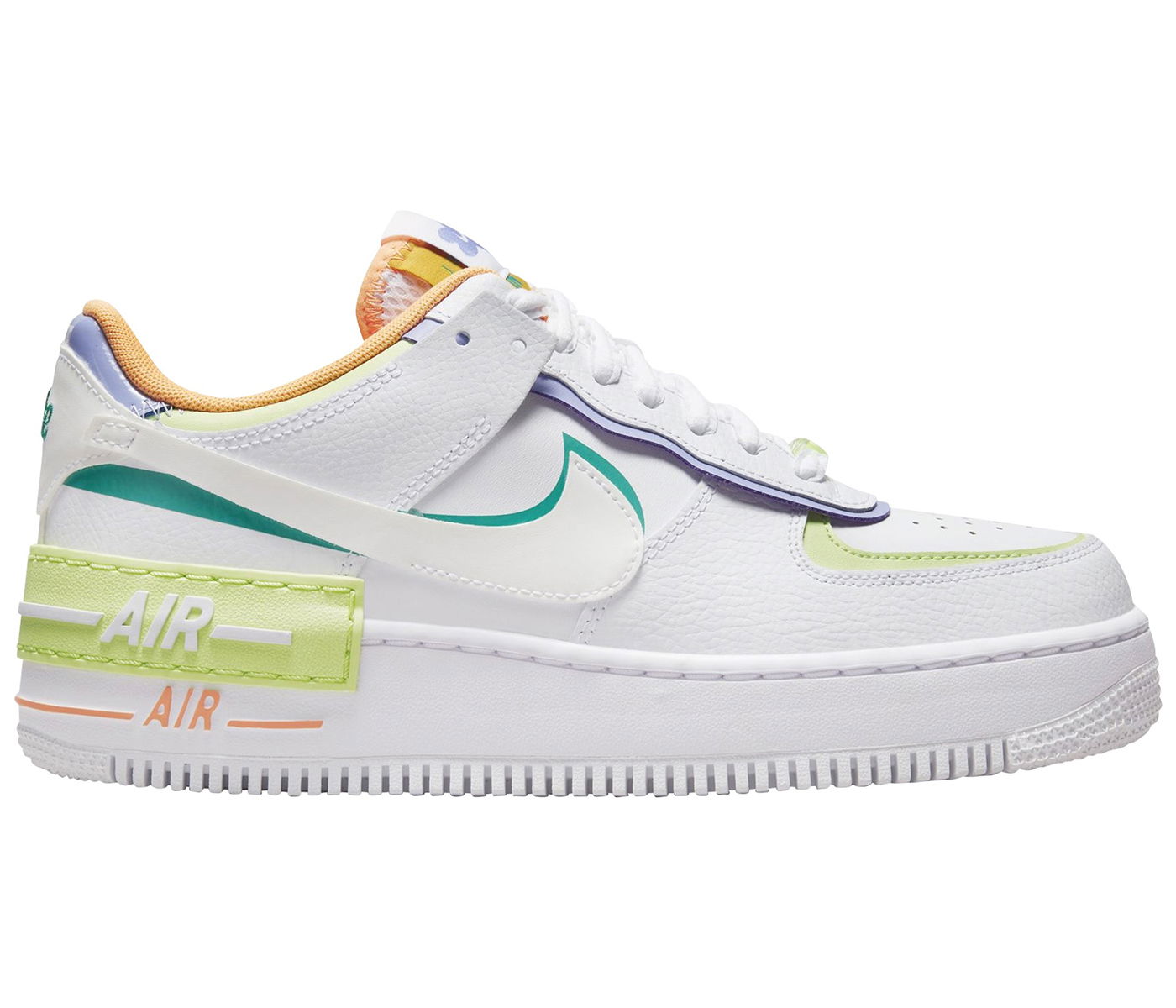 Кецове и обувки Nike Air Force 1 Low Shadow White Peach Cream Lime W Бяло | DX3718-100, 0