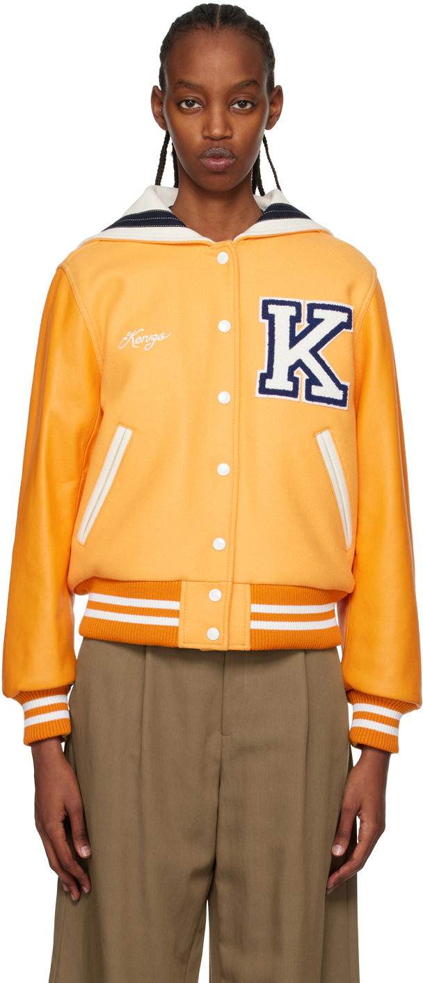 Яке бомбър KENZO Paris Embroidered Bomber Оранжево
 | FD52BL1609ON, 0