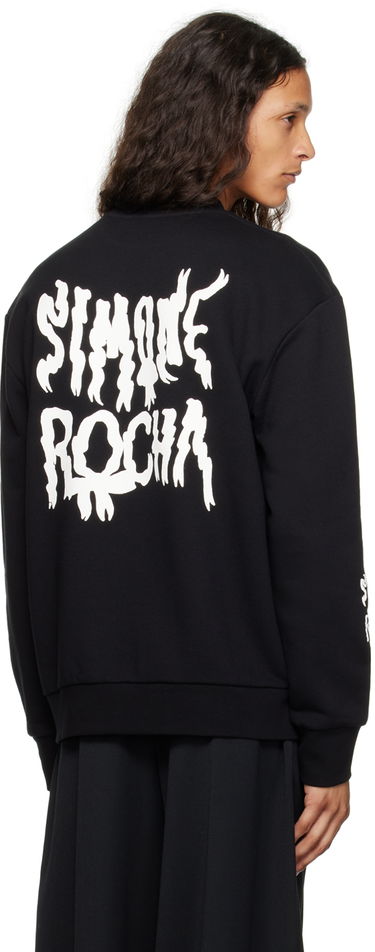 Суитчър Simone Rocha Simone Rocha Ribbon Logo Sweatshirt Черно | 5287P19P20-M 0568, 2