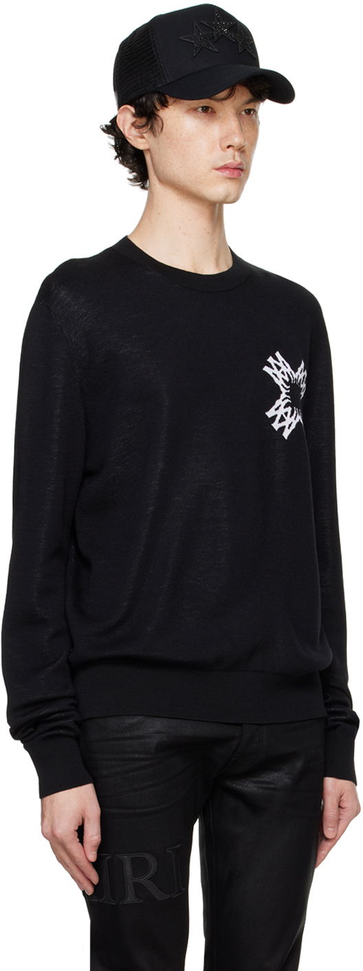 Пуловер AMIRI AMIRI MA Quad Crewneck Sweater Черно | AMKNCW1066, 1