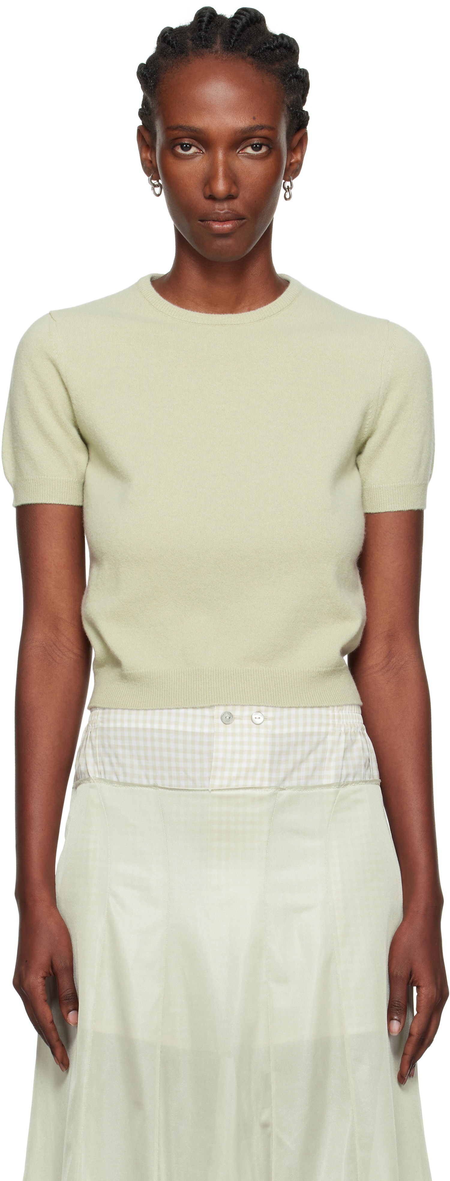 Пуловер Maison Margiela Maison Margiela Crewneck Short Sleeve Sweater Зелено | S51HL0022 M13144, 0