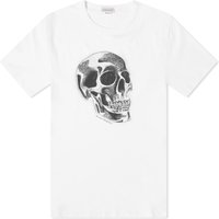 Тениска Alexander McQueen Metallic Skull Print T-Shirt Бяло | 776351QTAAQ-0909, 1