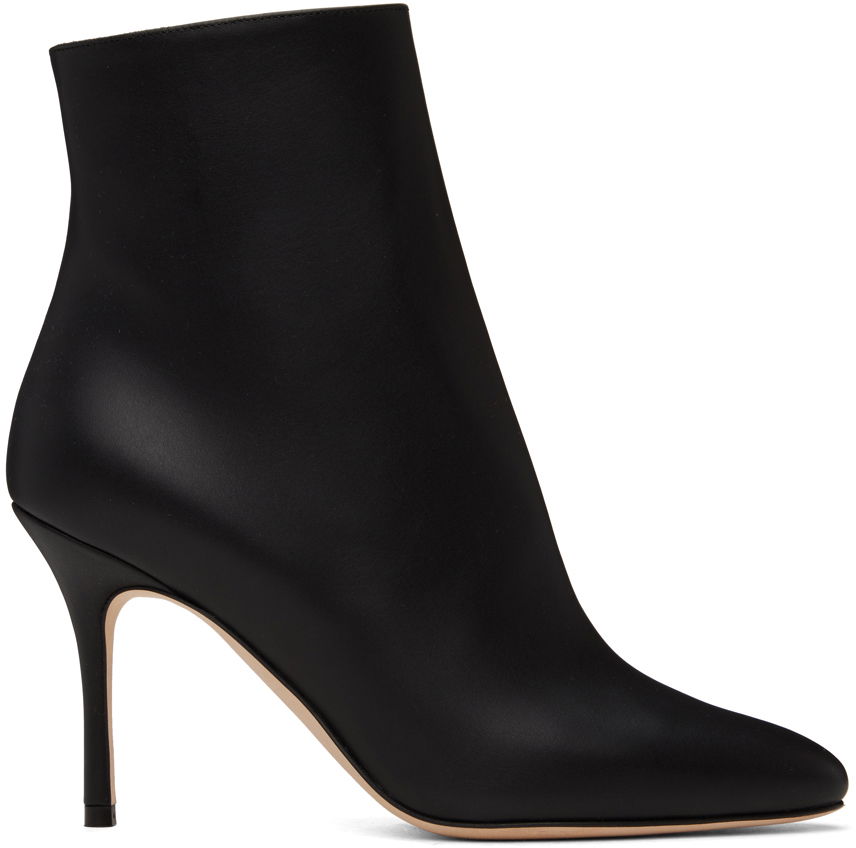 Грижа за обувките Manolo Blahnik Manolo Blahnik Insopo Leather Ankle Boots Черно | 319-1187, 0