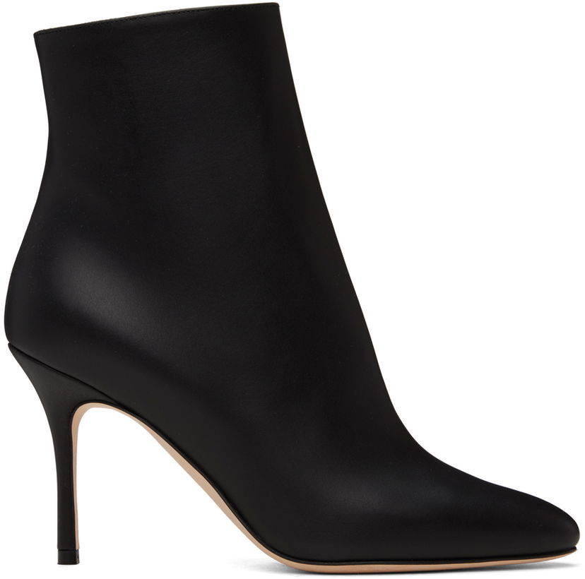 Грижа за обувките Manolo Blahnik Manolo Blahnik Insopo Leather Ankle Boots Черно | 319-1187