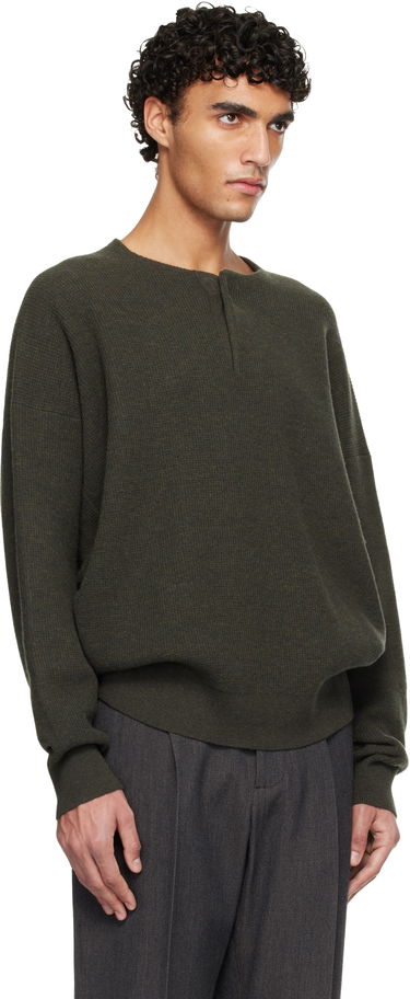 Пуловер Fear of God Long-Sleeve Textured Knit Henley Sweater Зелено | FG25FW20-204LAW-019, 1