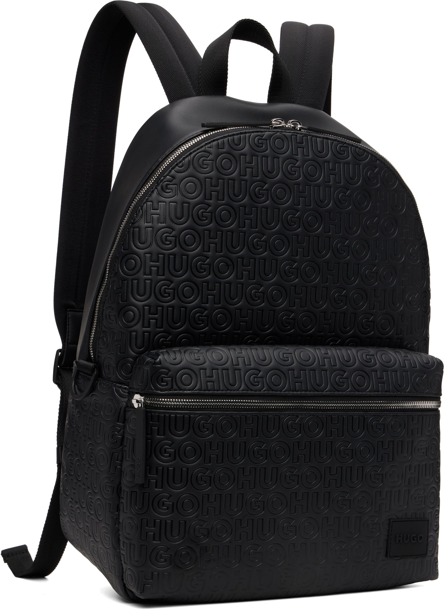 Раница BOSS Hugo Embossed-Logo Faux-Leather Backpack Черно | 50552901, 1