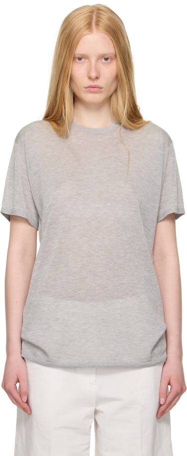 Тениска TOTEME TOTEME Knit T-Shirt Сиво | 253-WRT0531-YA0079, 0