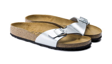 Кецове и обувки Birkenstock Madrid Birko-Flor Silver Narrow Fit W Металик | 40413, 5