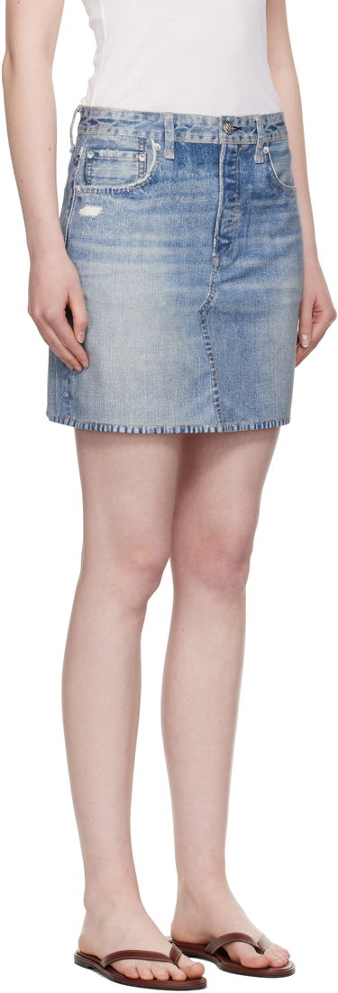 Пола rag & bone rag & bone Miramar Ponte Miniskirt Синьо | WCW25PB0030703, 1