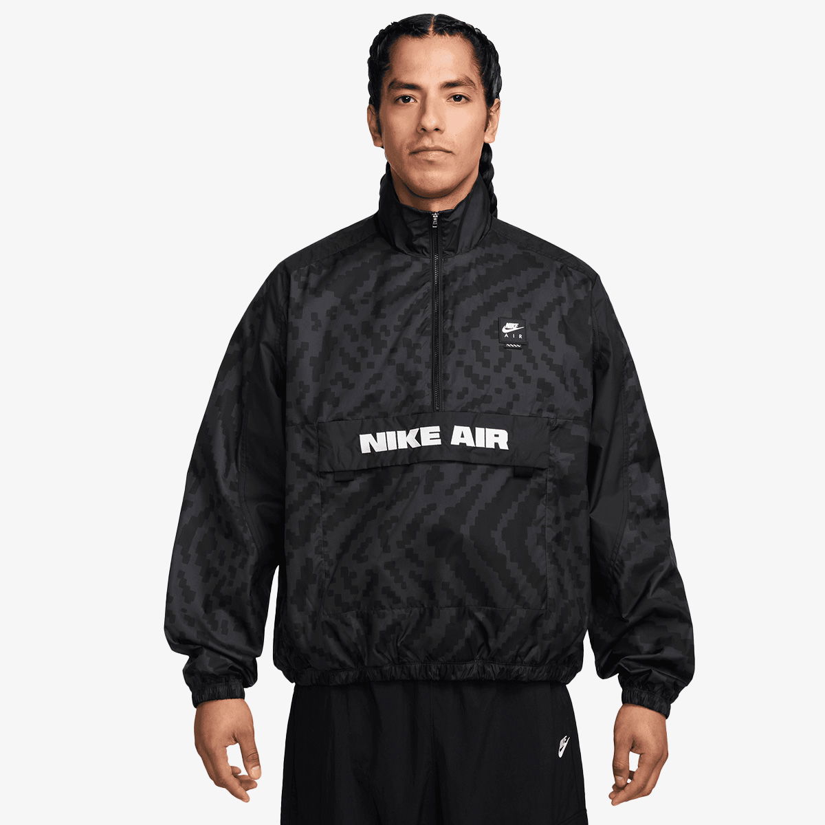 Ветровка Nike Air 1/2 Zip AOP Jacket Черно | HV0878-060, 1
