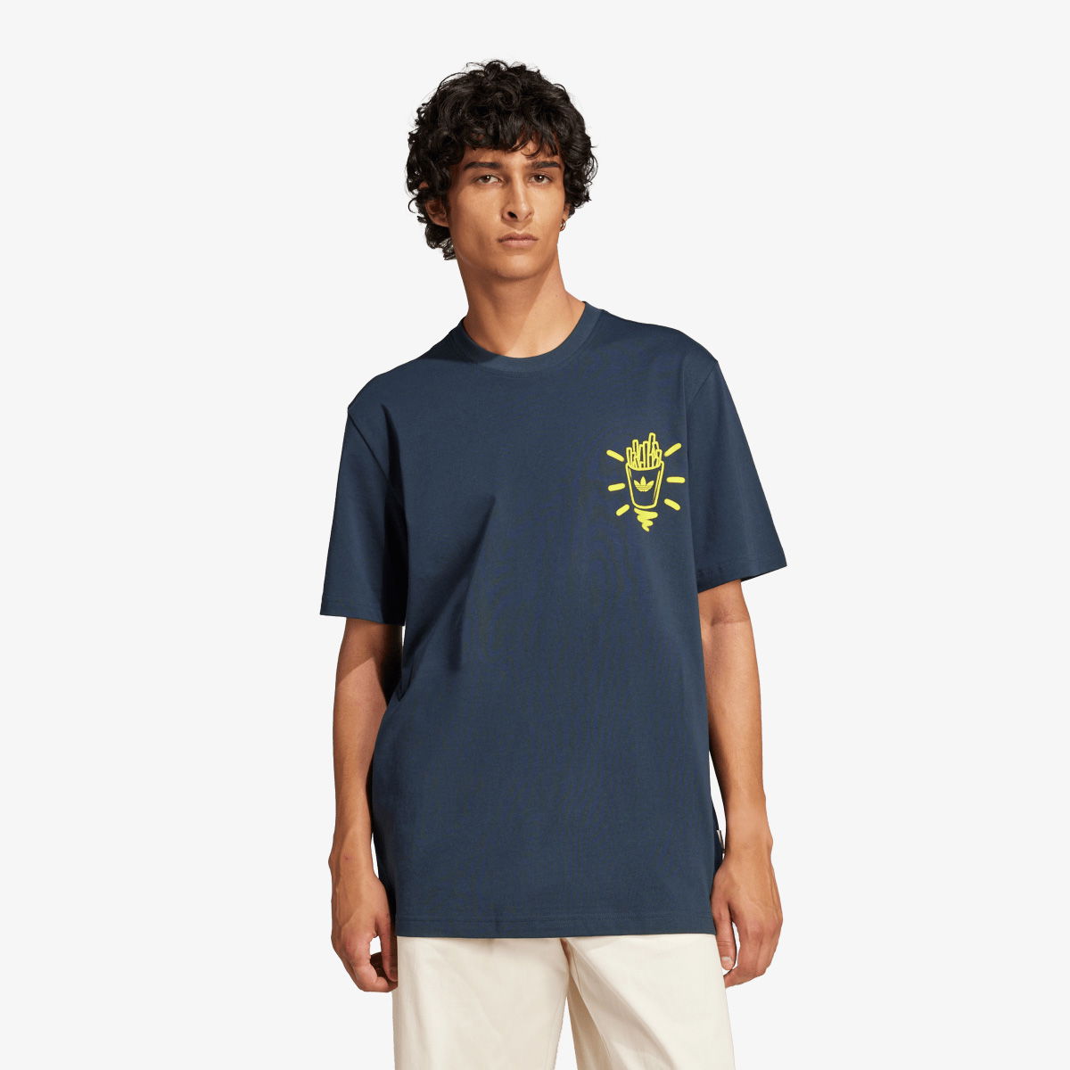 Тениска adidas Originals Fries Graphic Tee Тъмно синьо | JP4500, 0