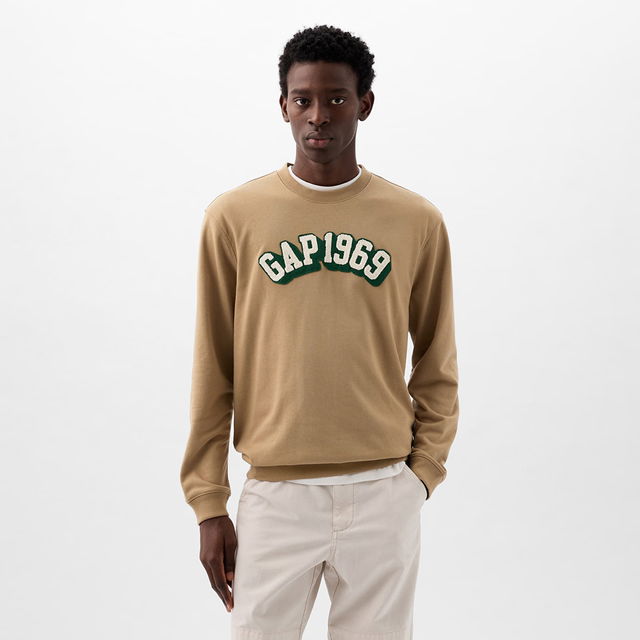 Logo Crewneck Sweatshirt Perfect Khaki