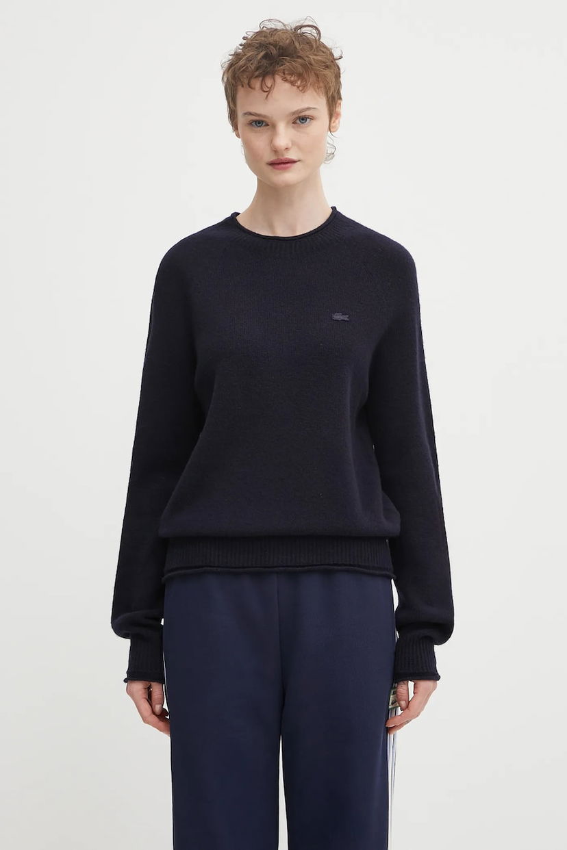 Пуловер Lacoste Lacoste Wool Sweater Тъмно синьо | AF4160