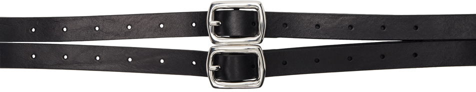 Колани Maison Margiela MM6 Double Buckle Belt Черно | SA5TP0009 P5553, 0