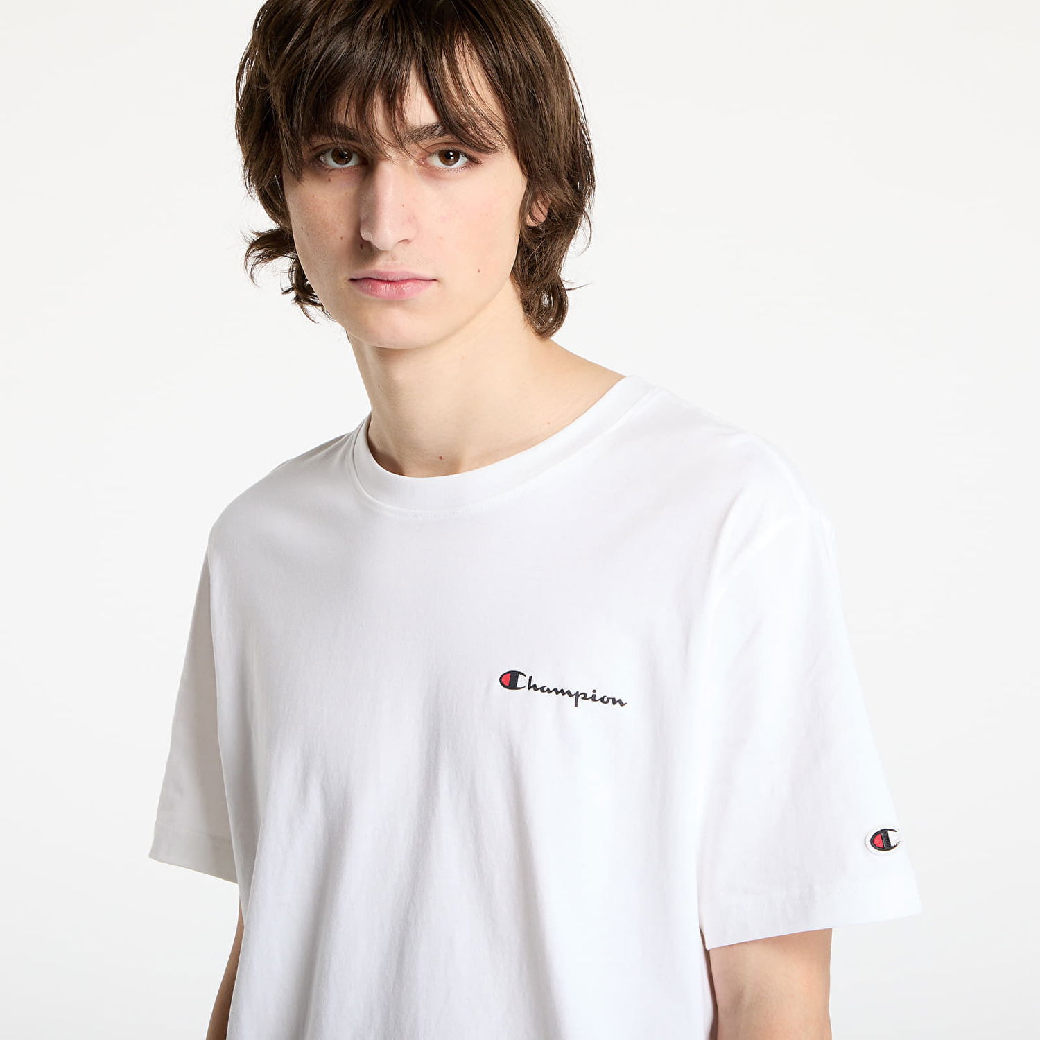 Тениска Champion White Short Sleeve Tee Бяло | 220264 CHA WW001, 1
