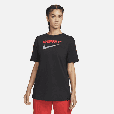 Тениска Nike Liverpool F.C. Swoosh  Football T-Shirt Черно | DM8645-010, 3
