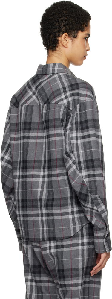 Риза The Attico Attico Eliza Plaid Flannel Shirt Сиво | 250WCH00014 CCC050AA, 2