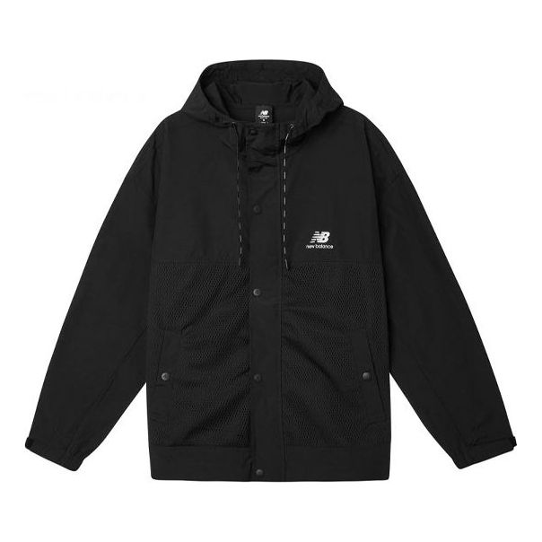 Парка New Balance Men's Classic Logo Print Jacket Черно | AMJ11332-BK