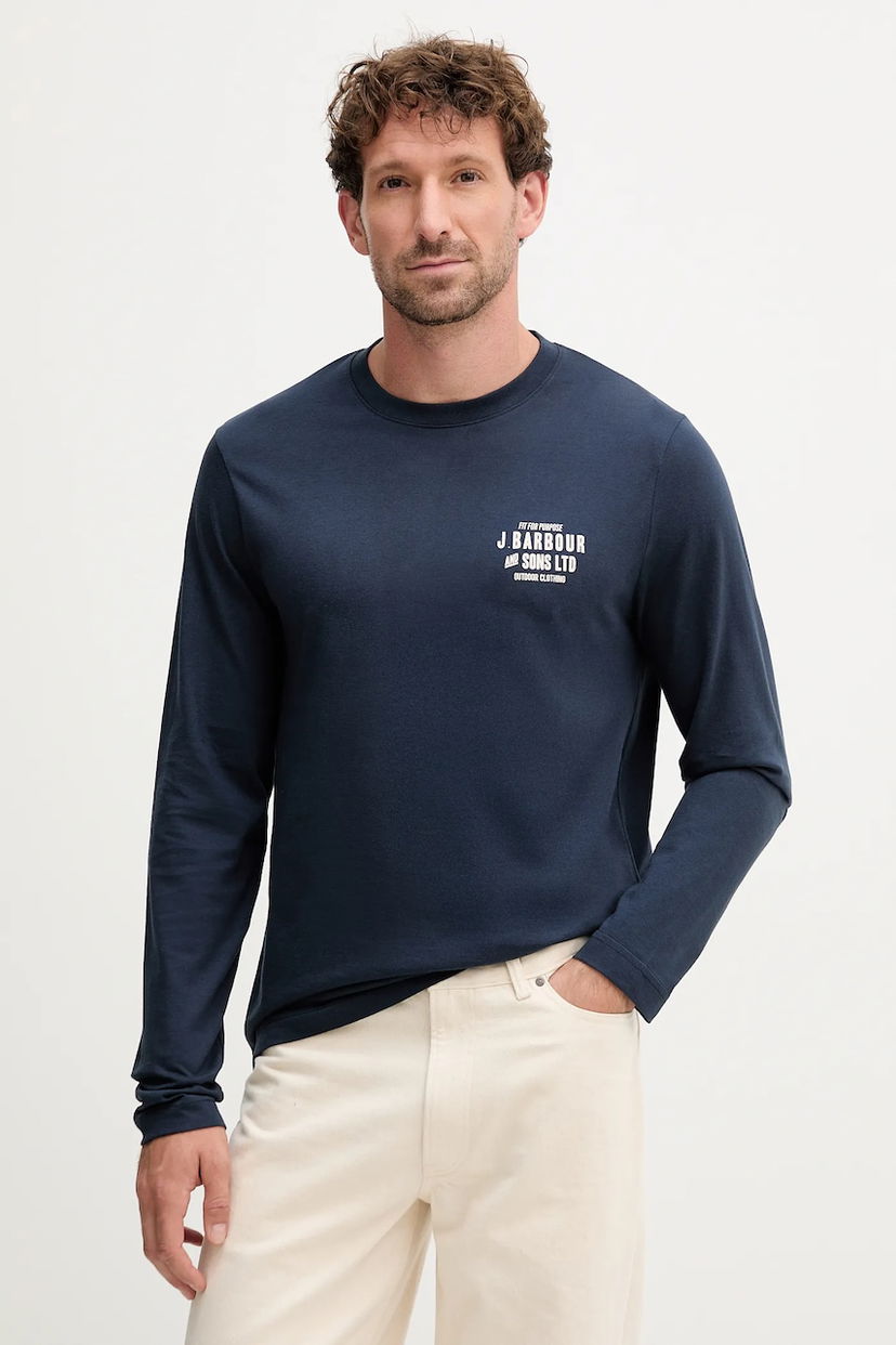 Тениска Barbour Barbour Long Sleeve Graphic T-Shirt Тъмно синьо | MTS1471