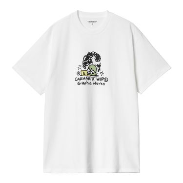 Тениска Carhartt WIP Graphic Works Printed T-Shirt Бяло | I034014_9, 3