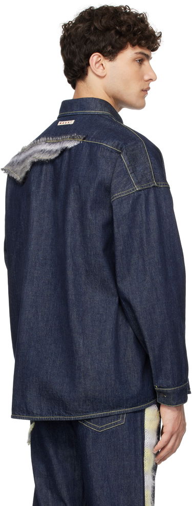 Риза Marni Marni Wool Patched Denim Shirt Синьо | CUJU0061LX USCX27, 2