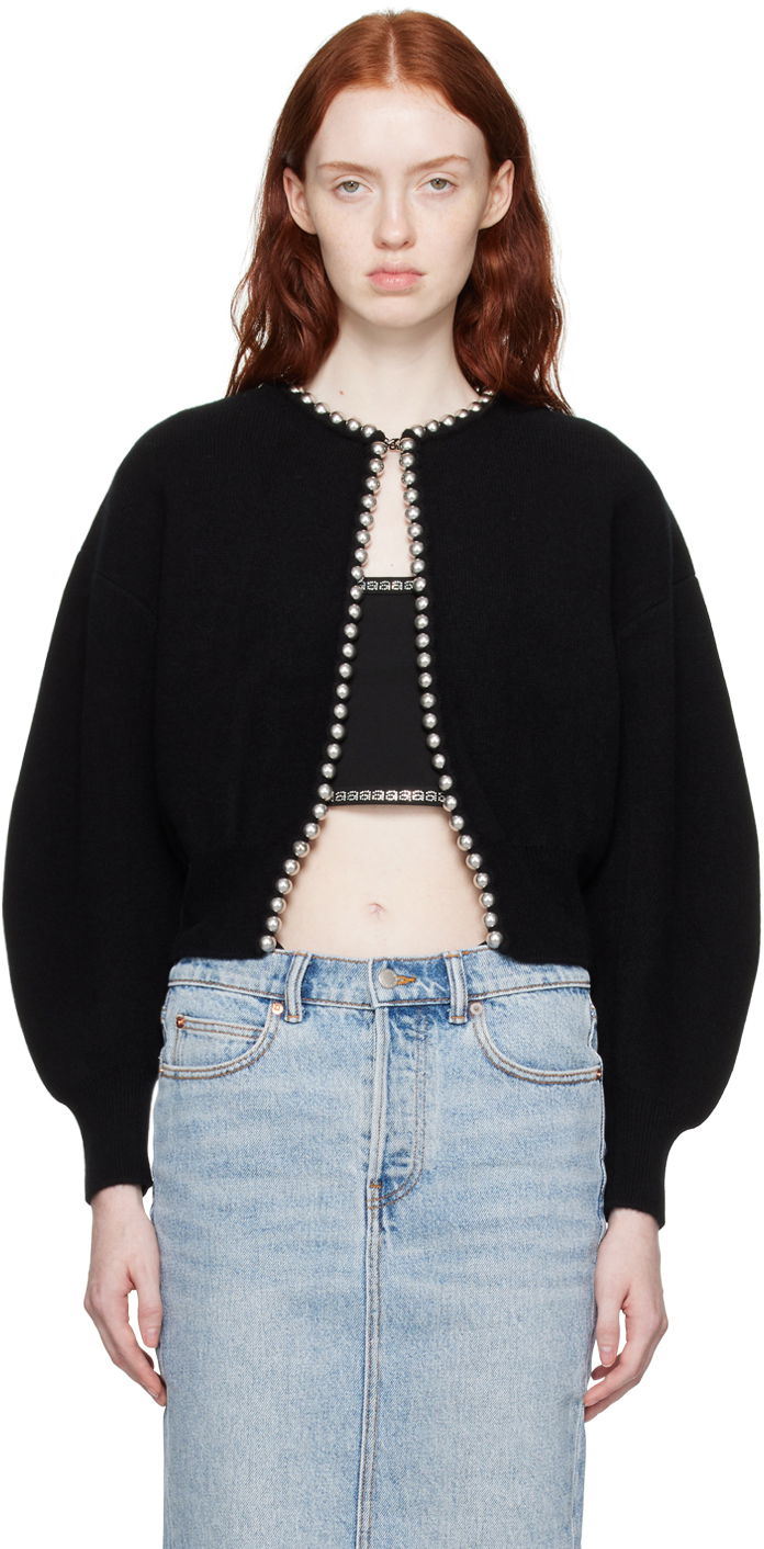 Пуловер Alexander Wang Ball Chain Open Front Cardigan Черно | 1KC4233071