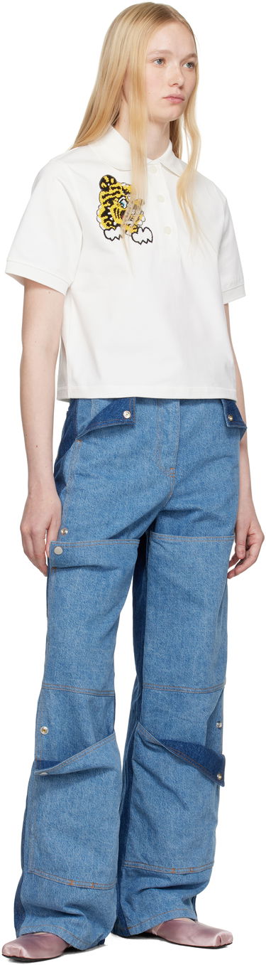Поло тениска KENZO Kenzo Paris VERDY Edition Embroidered Cropped Polo Бяло | FF52TS1704SB, 3