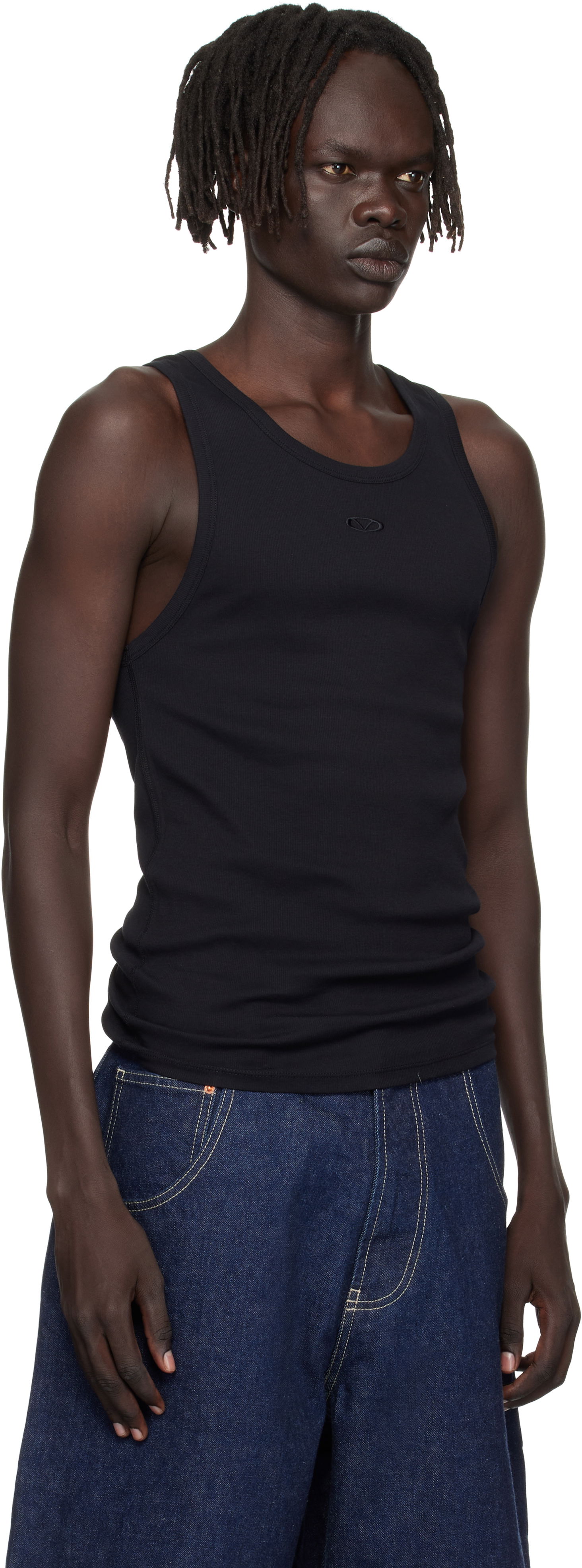 Потник VETEMENTS Vetements Oval Logo Tank Top Черно | MH76TT120B, 1