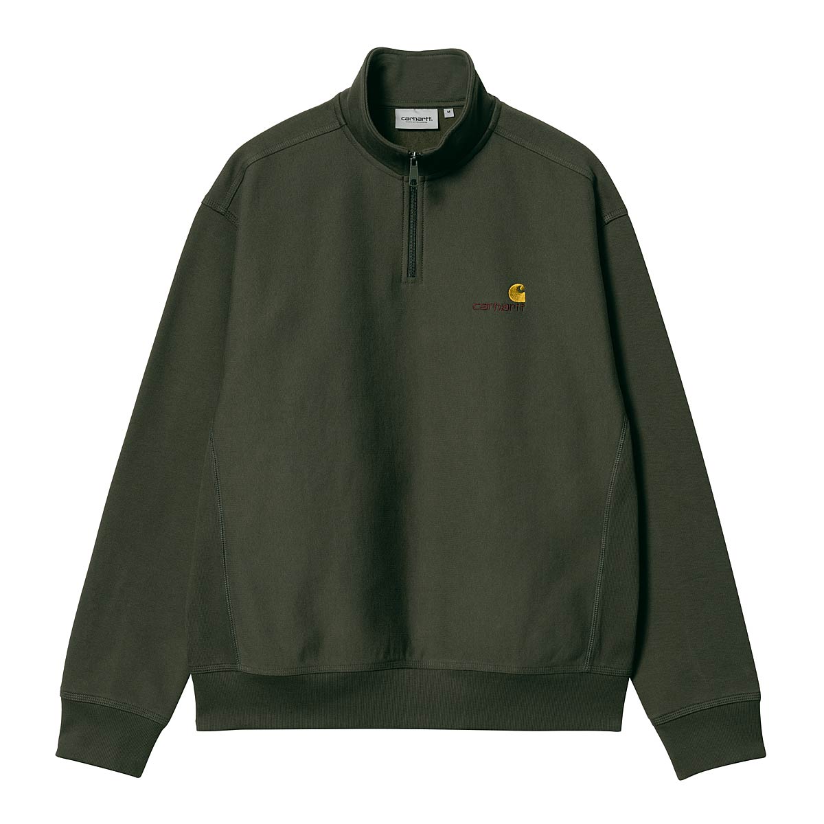 Суитчър Carhartt WIP Half Zip American Script Sweat Зелено | I027014.1NQXX, 1