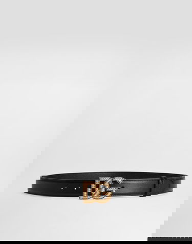 Колани Dolce & Gabbana Dolce & Gabbana DG Logo Leather Belt Черно | BE1663AV95680999, 0