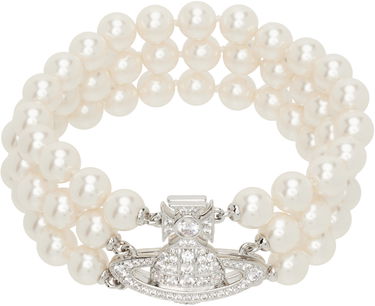 Гривна Vivienne Westwood Vivienne Westwood Graziella Three Row Pearl Bracelet Бяло | 6103008J-02P132, 0