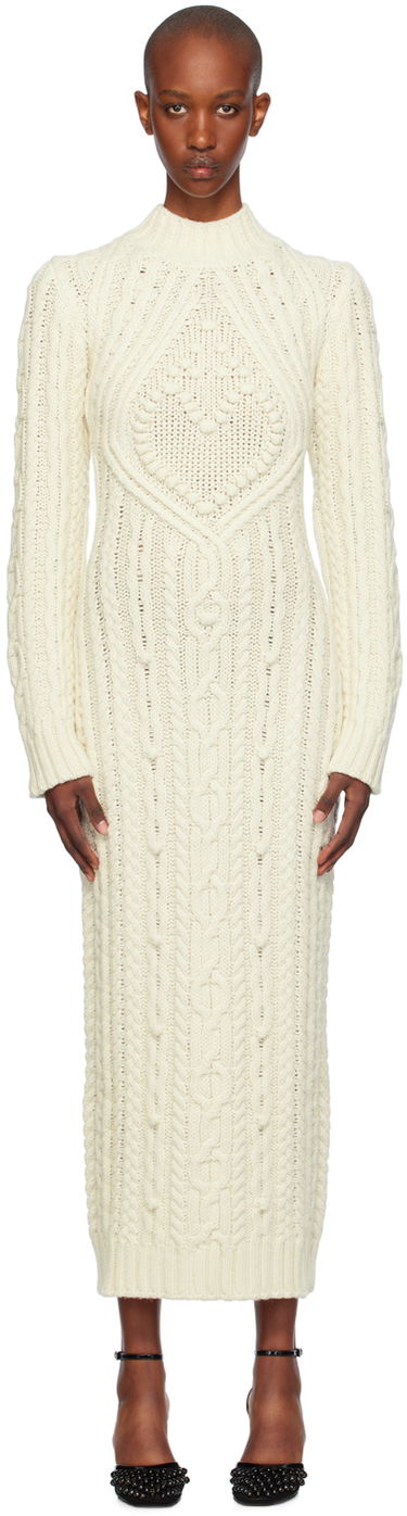 Pокля Jean Paul Gaultier Jean Paul Gaultier Cable Knit Maxi Dress Бяло | 24/31-F-RO241-M080-64, 0