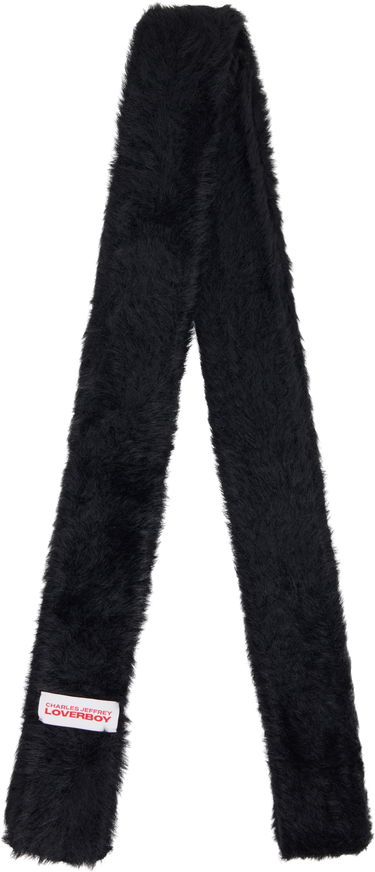 Шал Charles Jeffrey Loverboy Charles Jeffrey LOVERBOY Fluffy Skinny Scarf Черно | 54140701, 0