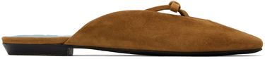Облекло BY FAR BY FAR Finn Suede Leather Mules Кафяво | 23FWFNNFLTNU, 0