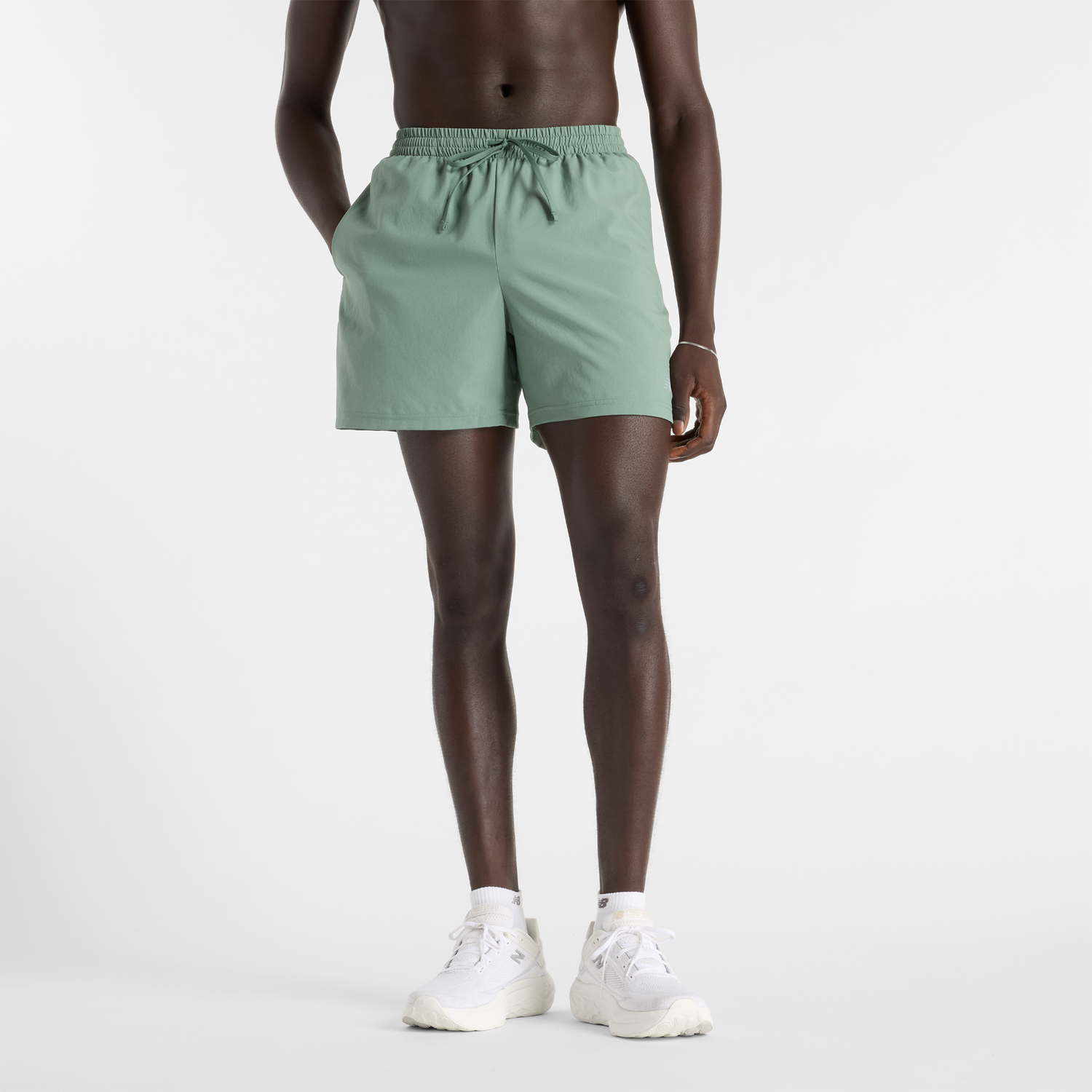Къси панталони New Balance Men's Active Shorts Зелено | NBMS41227DKJ, 0