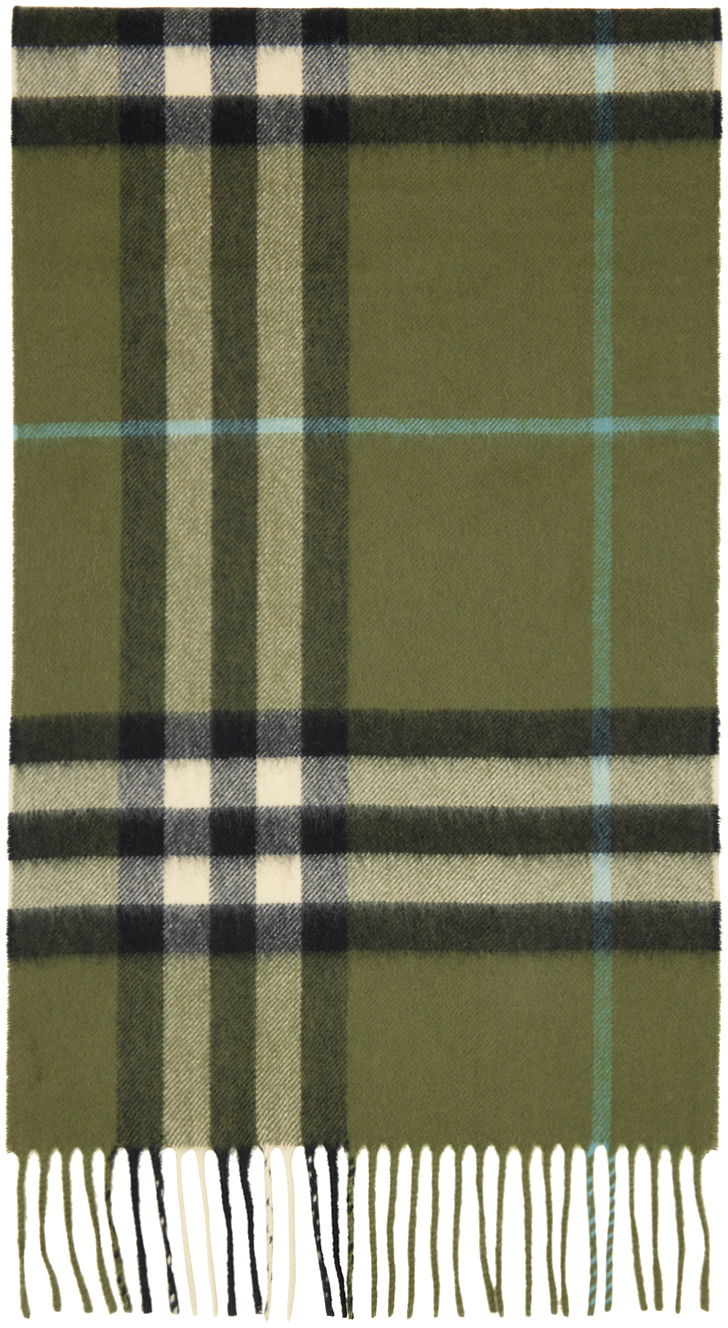 Шал Burberry Check Scarf Green Зелено | 8077885