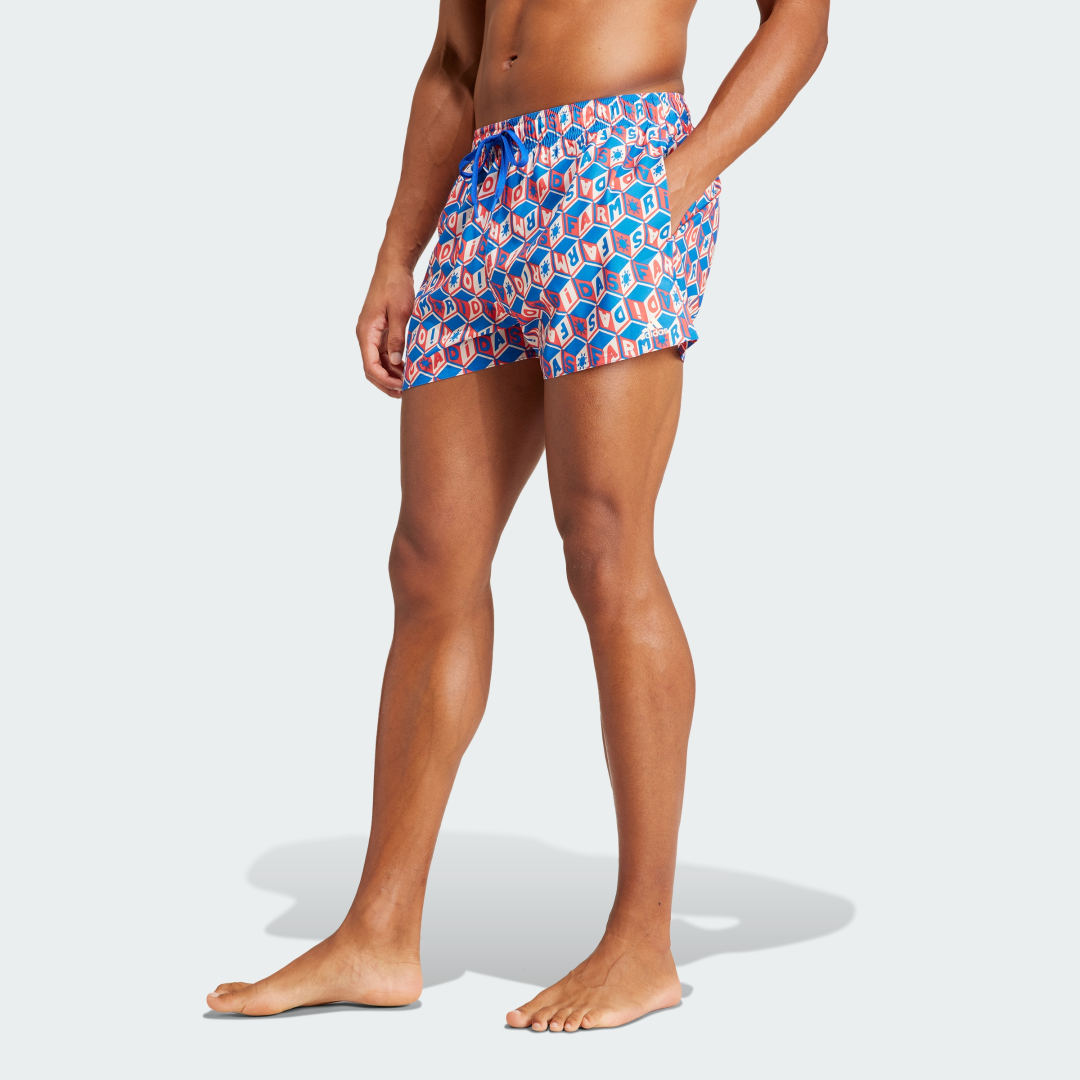 Бански adidas Performance Sportswear FARM Rio 3-Stripes CLX Swim Shorts Многоцветен | IU1198, 1