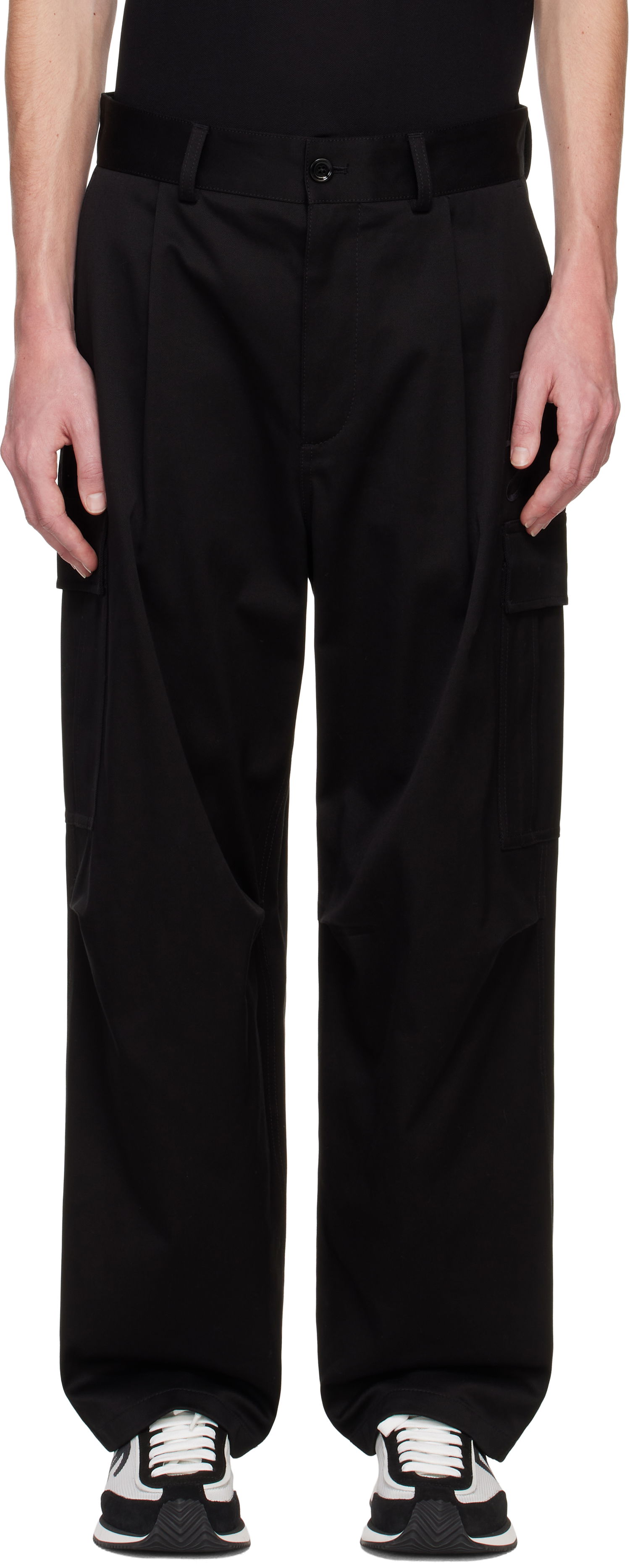 Карго панталони Dolce & Gabbana Cargo Pants Черно | GP03KZFUFMU, 0