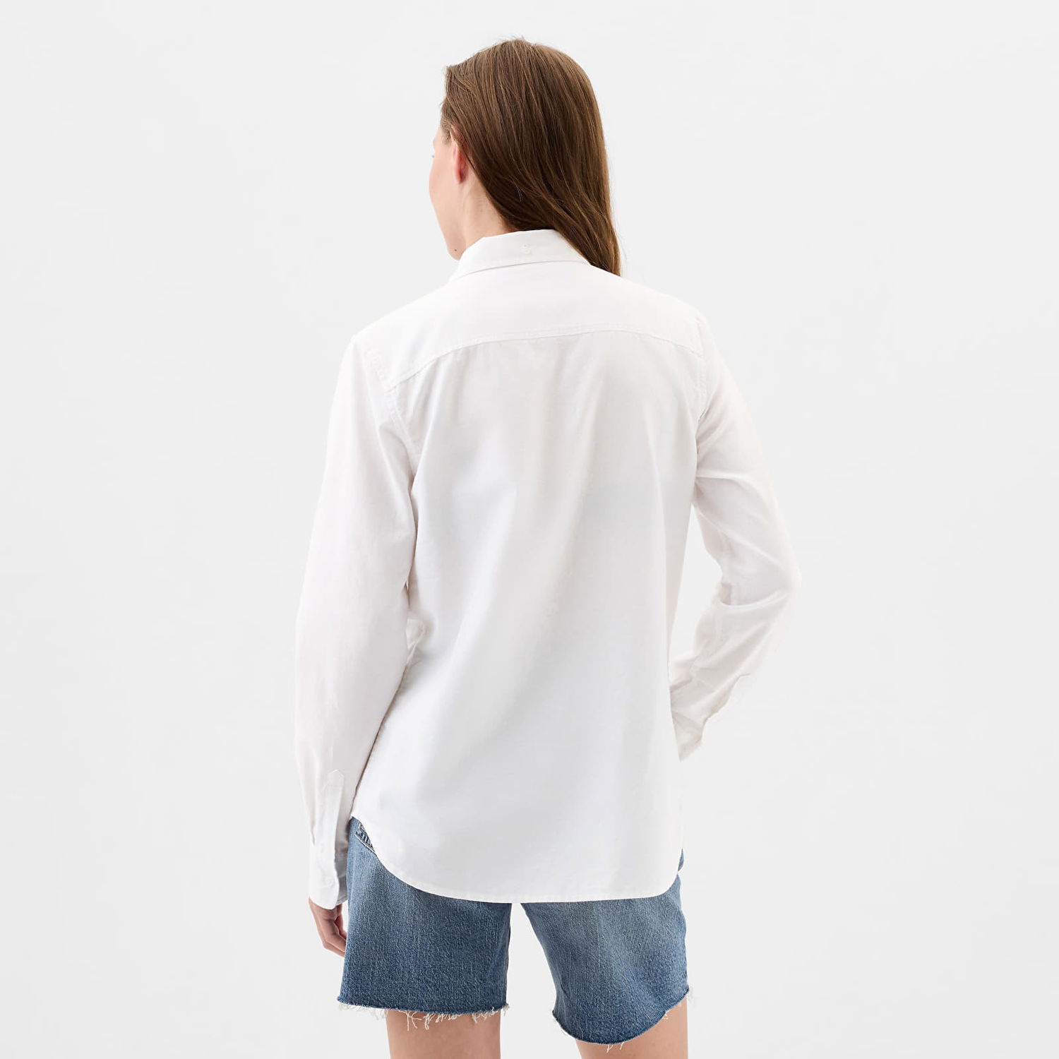 Риза GAP Shirt Logo Fitted Oxford Shirt Optic White M Бяло | 886912-02, 1