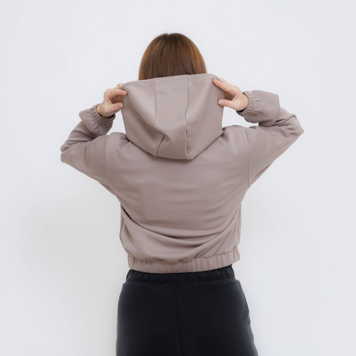 Суитчър GUESS Guess Roberta Full Zip Cropped Hoodie Кафяво | V5RQ20KC3D2-A120, 1