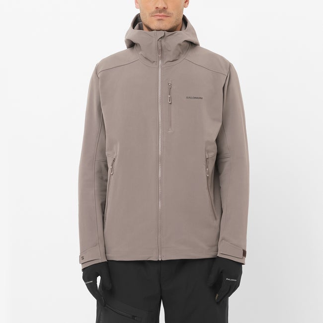 Яке Salomon Softshell Hooded Jacket Сиво | LC2656800, 0